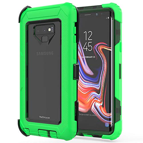 [Contender Case] Samsung Galaxy Note 9 Heavy Duty Case with Built-in Screen Protector, 360 [Full Body] Protective Cover with Kick Stand