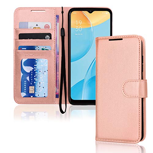 [Wallet Case] Protective Cover with Cash & Card Holder, Stand and Wrist Strap For Oppo A15 / A15s