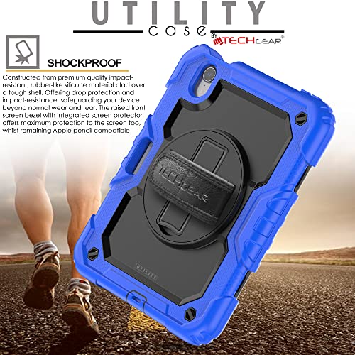 [UTILITY Case] Full Body Shockproof Case with Stand, Hand & Shoulder Strap for Apple iPad Mini 7 / Mini 6 8.3" [7th / 6th Generation]