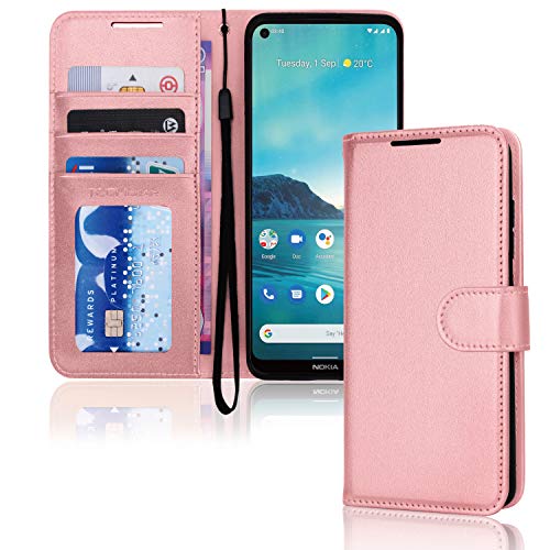 [Wallet Case] Protective Cover with Cash & Card Holder, Stand and Wrist Strap For Nokia 3.4