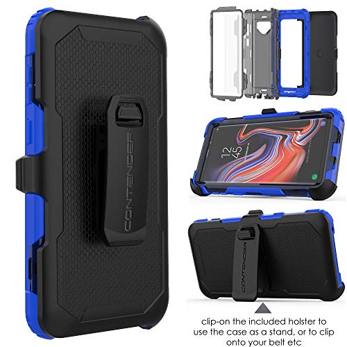 [Contender Case] Samsung Galaxy Note 9 Heavy Duty Case with Built-in Screen Protector, 360 [Full Body] Protective Cover with Kick Stand