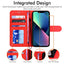 [Wallet Case] Protective Cover with Cash & Card Holder, Stand and Wrist Strap For Apple iPhone 13