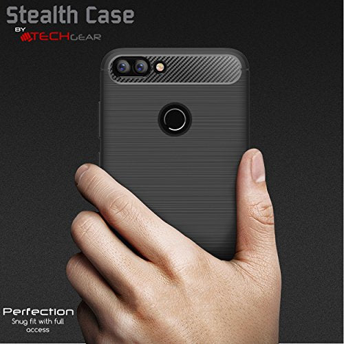 [Stealth Case] Huawei P Smart 2018 Soft Protective Slim Cover with Carbon Fibre Detailing
