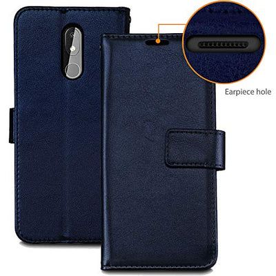 [Wallet Case] Protective Cover with Cash & Card Holder, Stand and Wrist Strap For Nokia 3.2