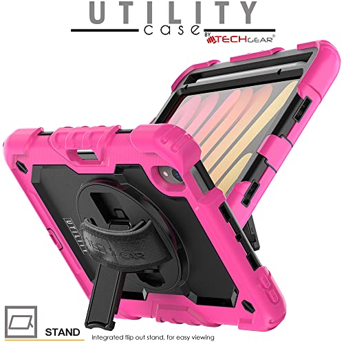[UTILITY Case] Full Body Shockproof Case with Stand, Hand & Shoulder Strap for Apple iPad Mini 7 / Mini 6 8.3" [7th / 6th Generation]