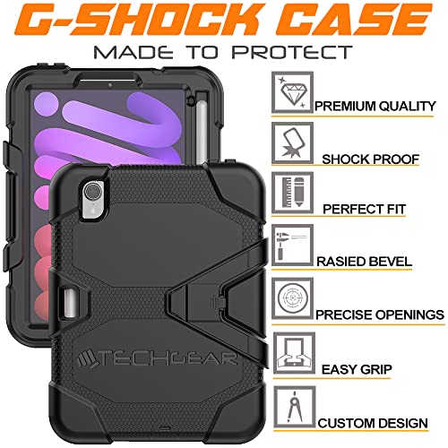 [G-SHOCK Case] Heavy Duty Long Survival Screen Protector Case for Apple iPad Mini 7 / Mini 6 8.3" [7th / 6th Generation]