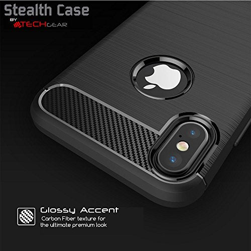 [Stealth Case] iPhone XS Max Soft Protective Slim Cover with Carbon Fibre Detailing
