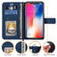 [Wallet Case] Protective Cover with Cash & Card Holder, Stand and Wrist Strap For Apple iPhone XS Max