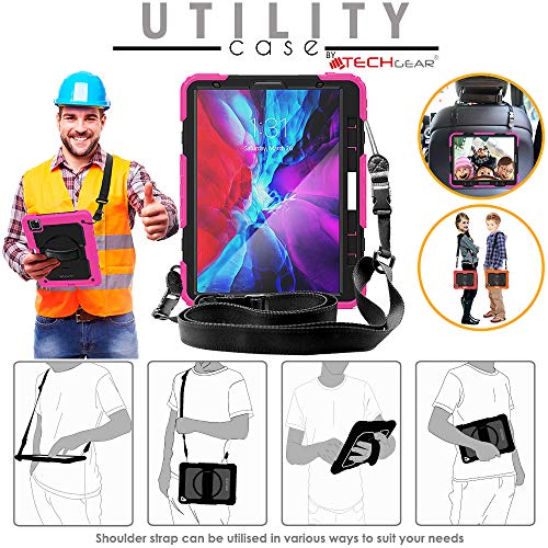 [UTILITY Case] Full Body Shockproof Case with Stand, Hand & Shoulder Strap for Apple iPad Pro 11" 2022 & 2021 [4th & 3rd Generations]