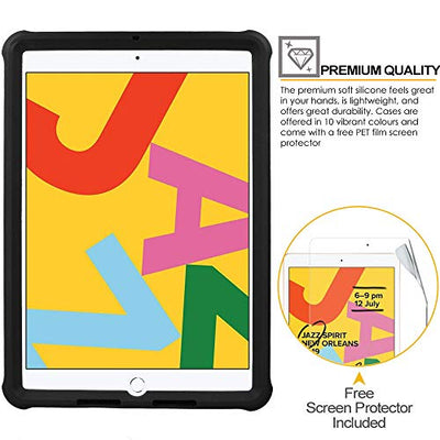 [Bumper Case] Shockproof Soft Easy Grip Case for Apple iPad 10.2", 9th / 8th / 7th Generation