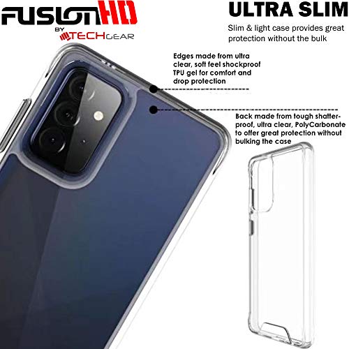 [Fusion HD Case] Shockproof Fused Gel Bumper & Hard Back Slim Clear Cover for Samsung Galaxy A33 5G