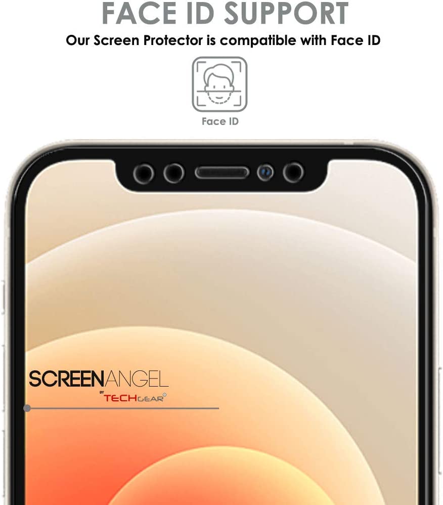 TECHGEAR Screen Protector fits iPhone 12 Pro Max 6.7" [Screen Angel Edition] [Bubble Free] [FULL Screen Coverage] HD Clear Flexible TPU Film