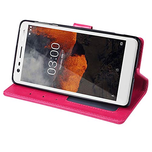 [Wallet Case] Protective Cover with Cash & Card Holder, Stand and Wrist Strap For Nokia 3.1