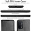 [Wallet Case] Protective Cover with Cash & Card Holder, Stand and Wrist Strap For Samsung Galaxy A54 5G