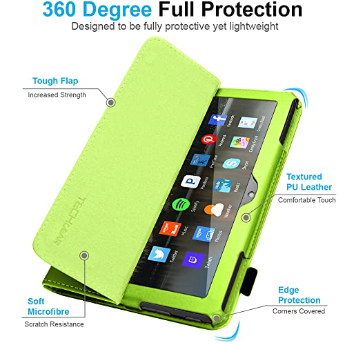 [Folio Case] Smart Cover Stand with Auto Sleep/Wake & Hand Strap For New Amazon Fire 7" (12th Generation / 2022)