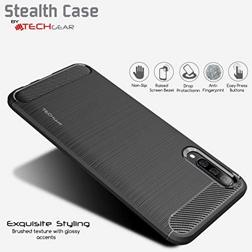 [Stealth Case] Samsung Galaxy A70 Soft Protective Slim Cover with Carbon Fibre Detailing