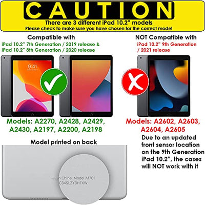 [Folio Case] Smart Cover Stand with Auto Sleep/Wake & Hand Strap For Apple iPad 10.2" 2021 / 2020 / 2019 [9th / 8th / 7th Generation]