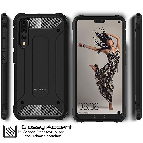 [Tough Armoured Case] ShockProof Dual-Layer Protective Heavy Duty Cover for Huawei P20 Pro