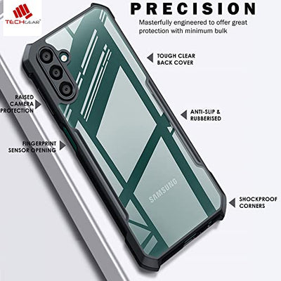 [Fusion Armour Case] Premium Hybrid Tough Heavy Duty, Clear Back, Bumper Case for Samung Galaxy A04s