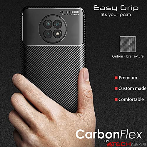 [CarbonFlex Case] Premium Shockproof Soft Slim Cover with Carbon Fibre Effect For Xiaomi RedMi Note 9T 5G