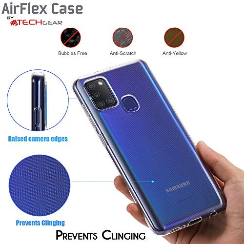 [AirFlex Case] Crystal Clear Slim & Light, Protective,  Soft Gel Cover for Samsung Galaxy A21s
