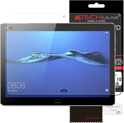 [Pack of 2] TECHGEAR Screen Protectors for Huawei MediaPad M3 Lite 10" - Ultra Clear Screen Protector with Screen Cleaning Cloth & Application Card