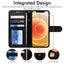 [Wallet Case] Protective Cover with Cash & Card Holder, Stand and Wrist Strap For Apple iPhone 12 Mini