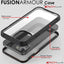 [Fusion Armour Case] Premium Slim Hybrid Tough Heavy Duty, Clear Back Bumper Case for iPhone 12 Pro Max