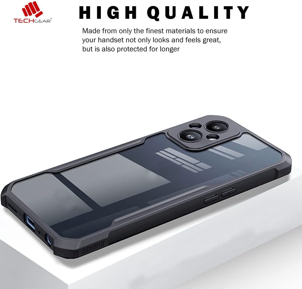 [Fusion Armour Case] Premium Hybrid Tough Heavy Duty, Clear Back, Bumper Case for Oppo Reno 8 Lite 5G