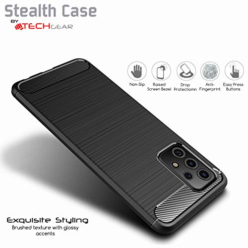 [Stealth Case] Samsung Galaxy A72 Soft Protective Slim Cover with Carbon Fibre Detailing