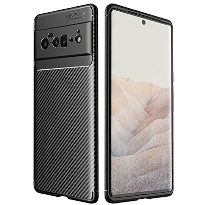 [CarbonFlex Case] Premium Shockproof Soft Slim Cover with Carbon Fibre Effect For Google Pixel 6 Pro