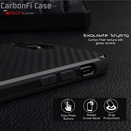 [CarbonFi Case] Flexible Shockproof  Slim Fit Case Cover with Carbon Fibre Detailing for iPhone 12