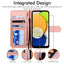[Wallet Case] Protective Cover with Cash & Card Holder, Stand and Wrist Strap For Samsung Galaxy A03