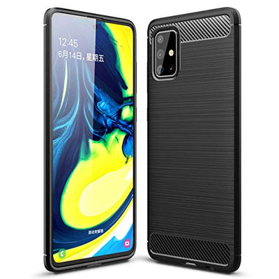 [Stealth Case] Samsung Galaxy A71 Soft Protective Slim Cover with Carbon Fibre Detailing