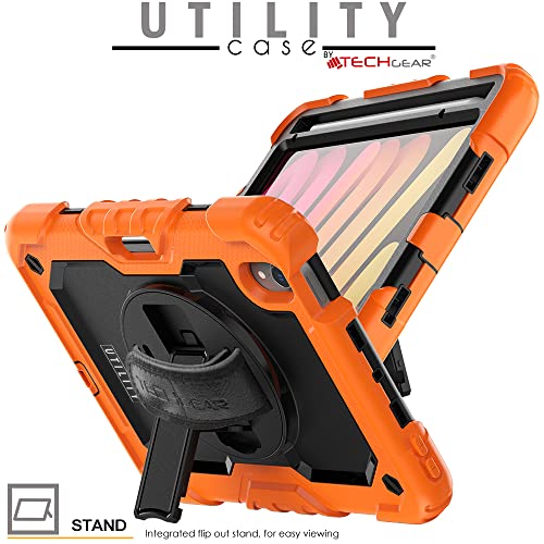 [UTILITY Case] Full Body Shockproof Case with Stand, Hand & Shoulder Strap for Apple iPad Mini 7 / Mini 6 8.3" [7th / 6th Generation]