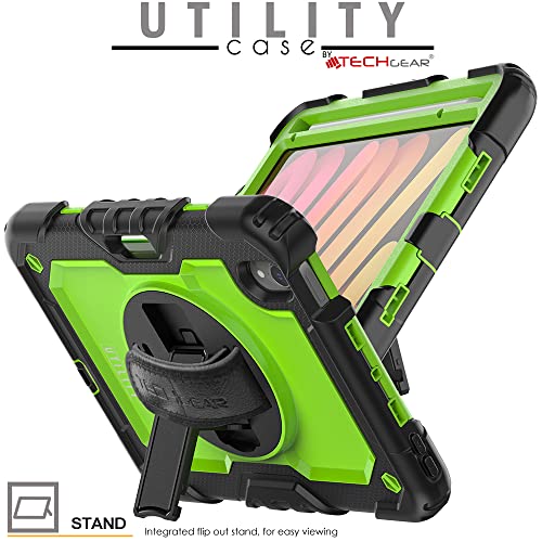 [UTILITY Case] Full Body Shockproof Case with Stand, Hand & Shoulder Strap for Apple iPad Mini 7 / Mini 6 8.3" [7th / 6th Generation]