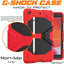 [G-SHOCK Case] Heavy Duty Long Survival Screen Protector Case for iPad 10.2" 2021, 2020, 2019 [9th/8th/7th Generation]