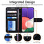 [Wallet Case] Protective Cover with Cash & Card Holder, Stand and Wrist Strap For Samsung Galaxy A22 5G