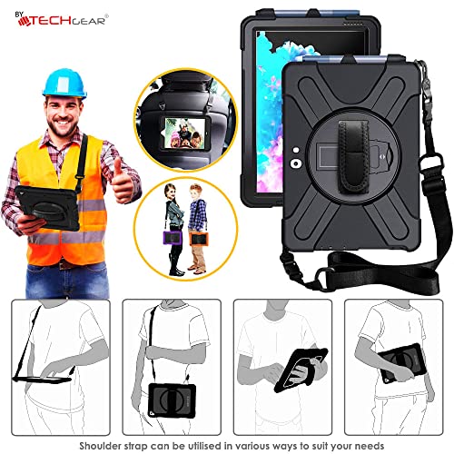 [X-Case] Rugged Armour Case with Stand, Hand & Shoulder Strap for Microsoft Surface Go 4 / Surface Go 3 / Go 2 10.5"