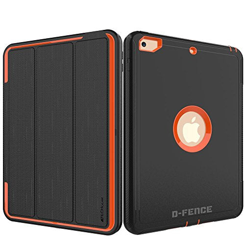 [D-FENCE Case] Tough & Rugged Smart Case For Apple iPad 9.7" (2018 / 2017)