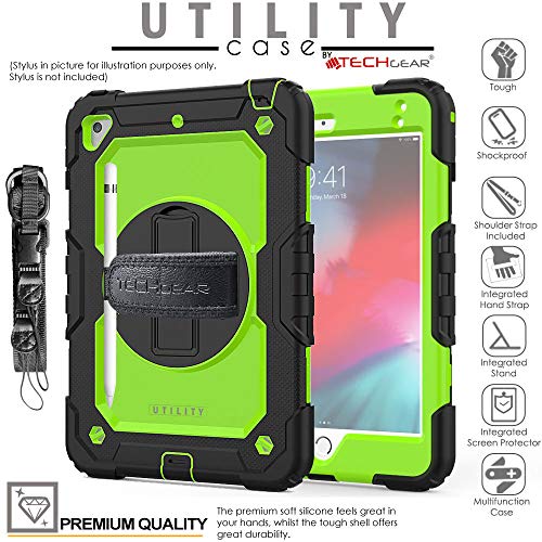 [UTILITY Case] Full Body Shockproof Case with Stand, Hand & Shoulder Strap for Apple iPad Mini 5 / iPad Mini 4