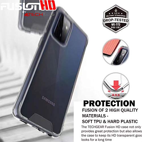 [Fusion HD Case] Shockproof Fused Gel Bumper & Hard Back Slim Clear Cover for Samsung Galaxy A72 5G