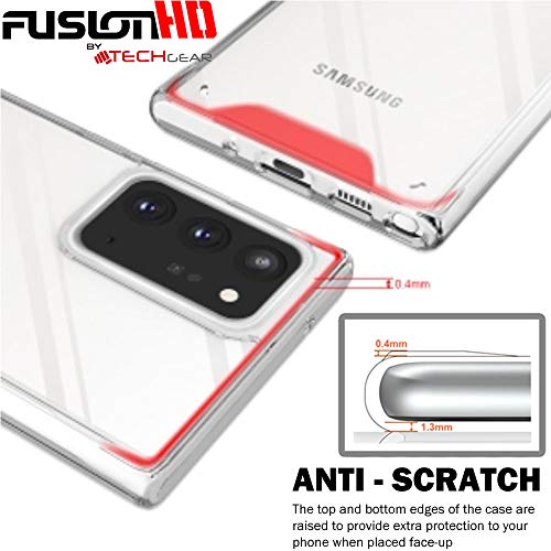 [Fusion HD Case] Shockproof Fused Gel Bumper & Hard Back Slim Clear Cover for Samsung Galaxy Note 20 Ultra