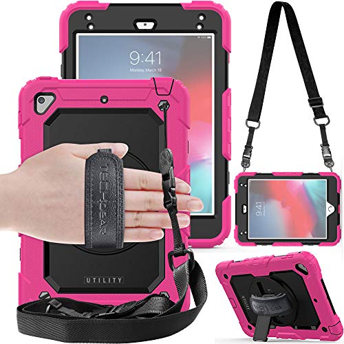[UTILITY Case] Full Body Shockproof Case with Stand, Hand & Shoulder Strap for Apple iPad Mini 5 / iPad Mini 4