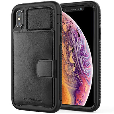 Tough Armoured Wallet 360 ShockProof Case with Card Slots & Stand for Apple iPhone XS Max