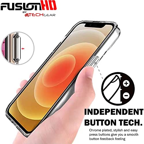 [Fusion HD Case] Shockproof Fused Gel Bumper & Hard Back Slim Clear Cover for iPhone 13 Pro Max