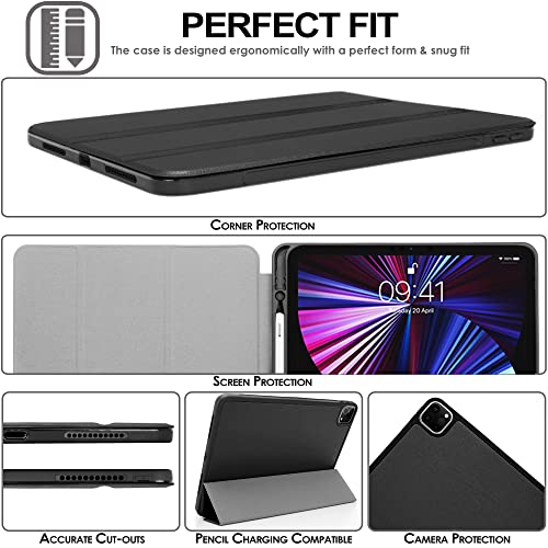 [Smart Case] Slim Stand Cover with Auto Sleep/Wake for Apple iPad Pro 12.9" (6th / 5th / 3rd / 2nd Generation)