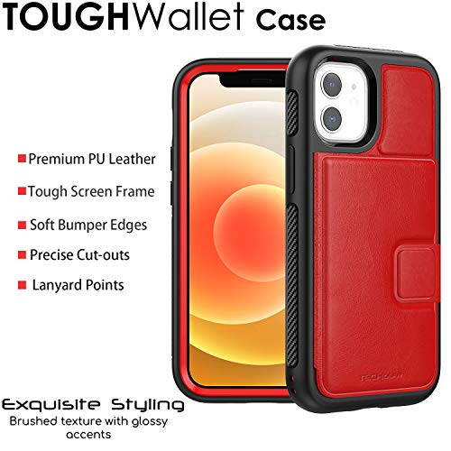 Tough Armoured Wallet 360 ShockProof Case with Card Slots & Stand for Apple iPhone 12 Mini