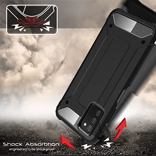 [Tough Armoured Case] ShockProof Dual-Layer Protective Heavy Duty Cover for Samsung Galaxy A03s