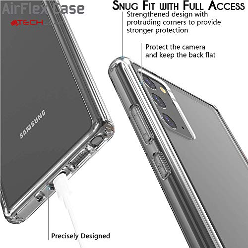 [AirFlex Case] Crystal Clear Slim & Light, Protective,  Soft Gel Cover for Samsung Galaxy Note 20